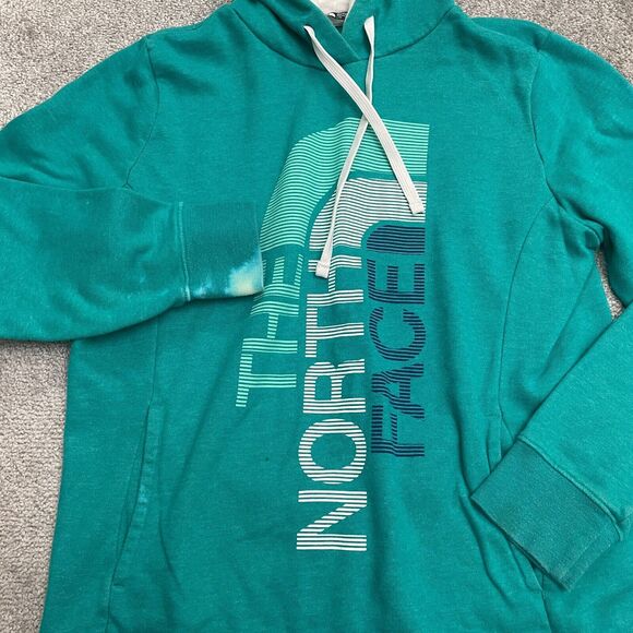 The North Face Pullover Hoodie Sweatshirt Womens Large Green Graphic Casual - Picture 9 of 15